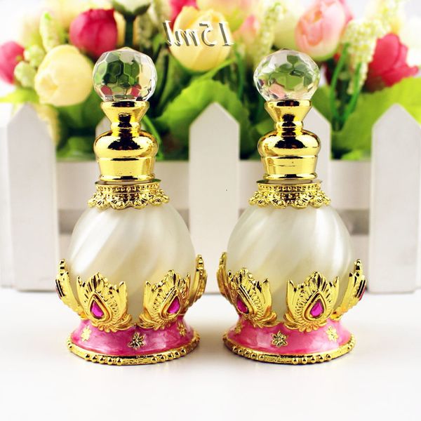 

elegant 15 ml perfume glass bottle, arabic style, for decorative essential oils