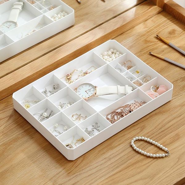 

doreenbeads pp ювелирные изделия контейнер коробка съемная прозрачная крышка утолщенные шкатулка ювелирные изделия белый розовый 26см x 18.8, Pink;blue