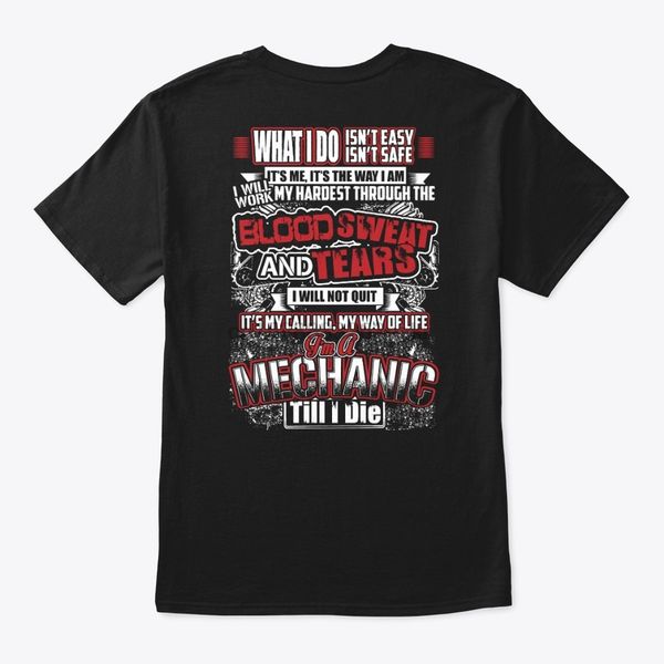 

men t shirt mechanic i will work till i die shirt women t-shirt sport hooded sweatshirt hoodie