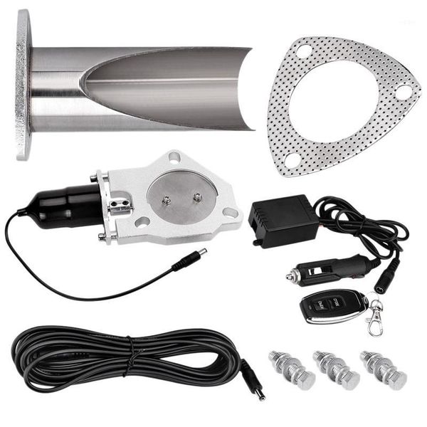 

3 inch electric stainless exhaust cutout with remote control with be cut pipe exhaust cut out kit car complete installations1