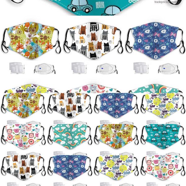 

cotton meow face designer car masks children's rainbow cartoon mask pm2.5 dustpr c2vr gc53