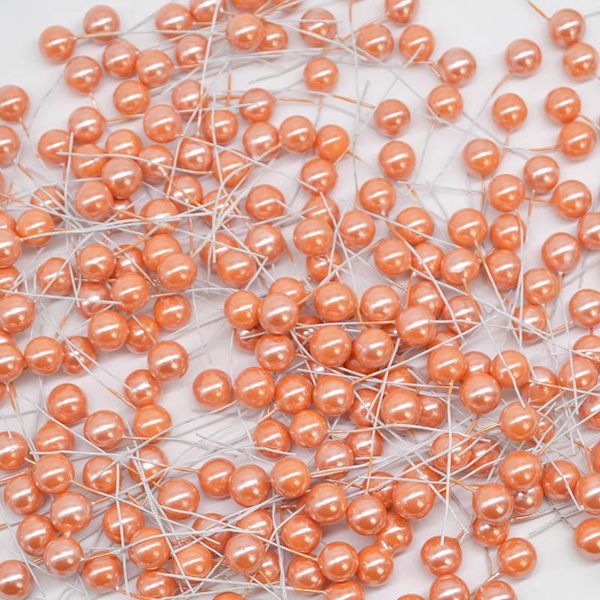 

50pcs colorful pearl stamens artificial flower small berries cherry for diy wedding christmas cake box pearl wreaths decoration bbyeyd