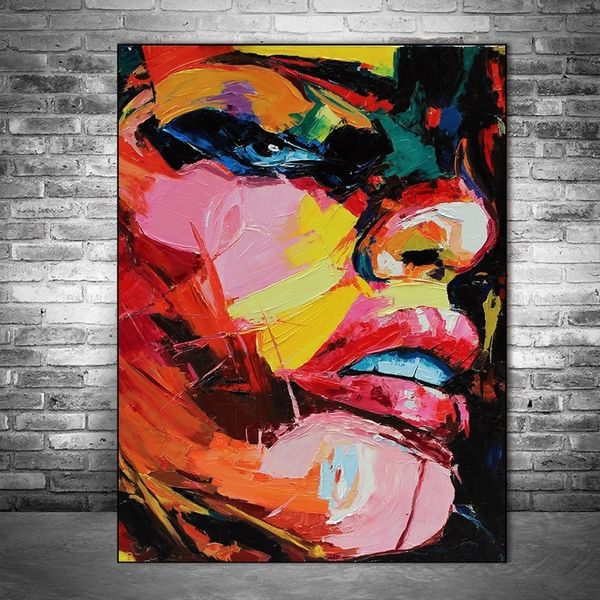 

abstract girl face canvas painting modern watercolor art canvas graffiti art posters and prints wall pictures home decor cuadros