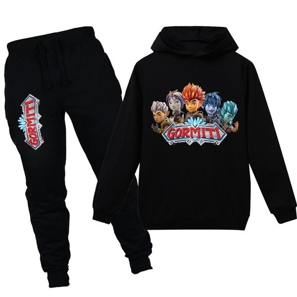 

Gormiti Game Cartoon Children Sweatshirts Pants Two Piece Set Hoodie Boys Kids Long Sleeve Pullover Costume Girls Winter Clothes 201126, Pink