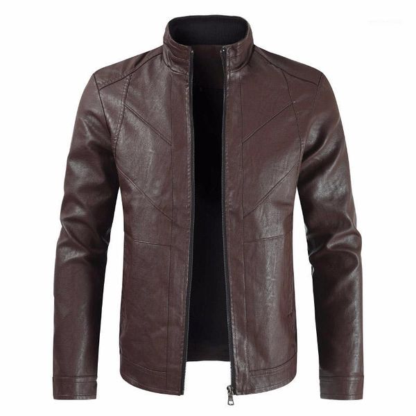 

men's jackets men autumn fashion casual motorcycle pu leather jacket coat faux jaqueta de couro masculina jackets1, Black;brown