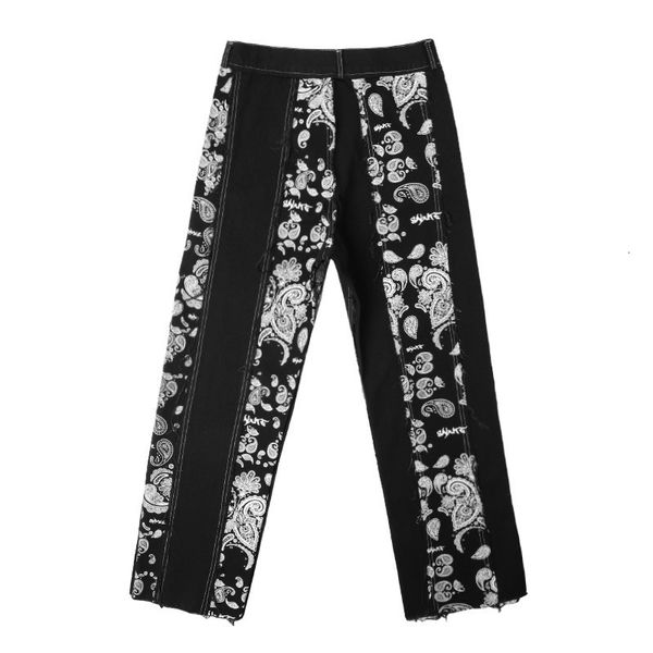 

high new kiryaquy 2021 luxury man west coast bloods jeans cotton denim pants comfort s-xl # d1 ywes, Blue