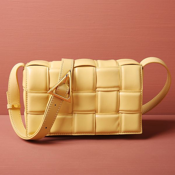 

fashion high-end woman bag woven pouch hand-held small square 2021 sense net red macaroon pillow bag women bags handbag leather wholesale