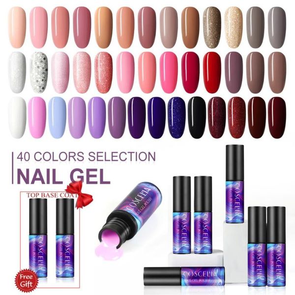 

nail art kits 40pcs/set coscelia 5ml polish gel kit set for manicure semi permanent uv varnish hybrid diy