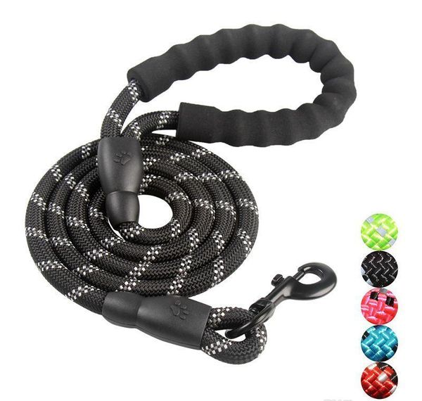 

5 ft strong dog rope leash lead training padded handle reflective threaded nylon for mediu jllzih mx_home