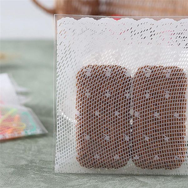 

gift wrap white lace self adhesive seal opp cookie bakng plastic packaging bag wedding decoration and candy 100pcs/packi