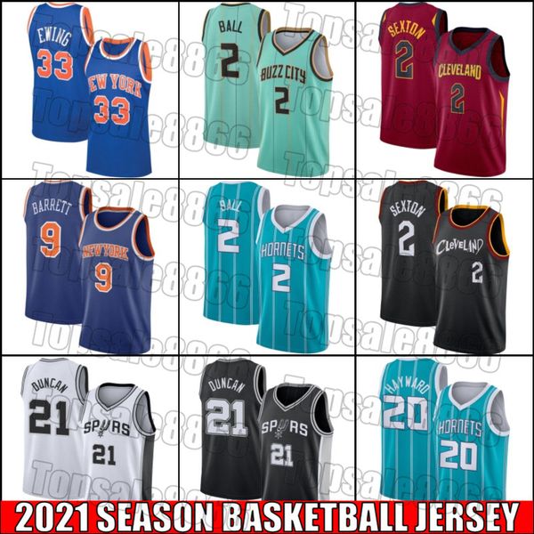 

new york knicks jersey rj patrick barrett ewing jersey lamelo gordon ball hayward tim 21 duncan jerseys collin 2 sexton cvb44, Black;red