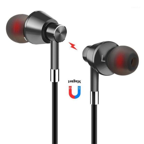 

sports magnetic ear buds neckband sweatproof stereo in-ear bluetooth earphones1