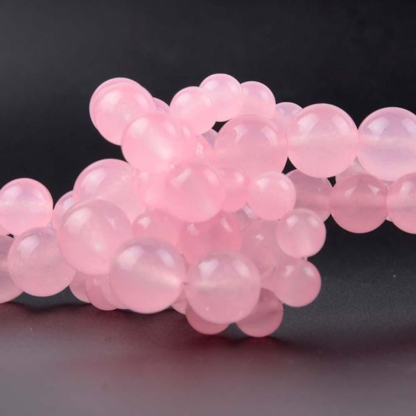 

wholesale natural pink jades stone beads round loose spacer beads for jewelry making diy bracelet handmade 4/6/8/10/12mm
