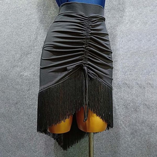 

2020 new latin dance dress women tassel latin dance skirt for ballroom samba tango chacha belly dancing performamnce by3531, Black;red