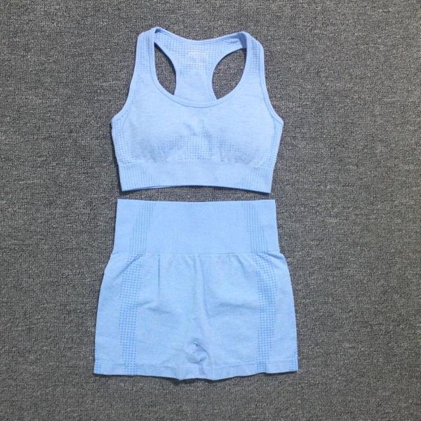 

yoga outfits summer women vital seamless sports suits sport bra+high waist fitness shorts gym set running sportswear workout clothes, White;red