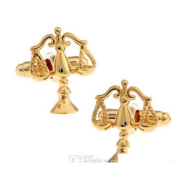 

golden libra scales of justice cufflinks for men shirt wedding cufflinks french cuff links fashion jewelry gift fx9vp, Silver