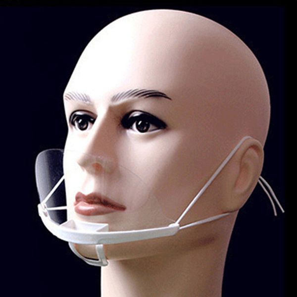 

environmental protection transparent clear mouth mask disposable clear plastic mouthmask with elastic ear band from factory