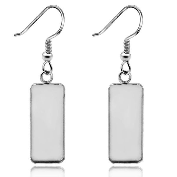 

10pcs stainless steel connector fit 10x25mm rectangle blank setting bezel base cabochon earring base tray for diy earring gift h wmtvnn, Black