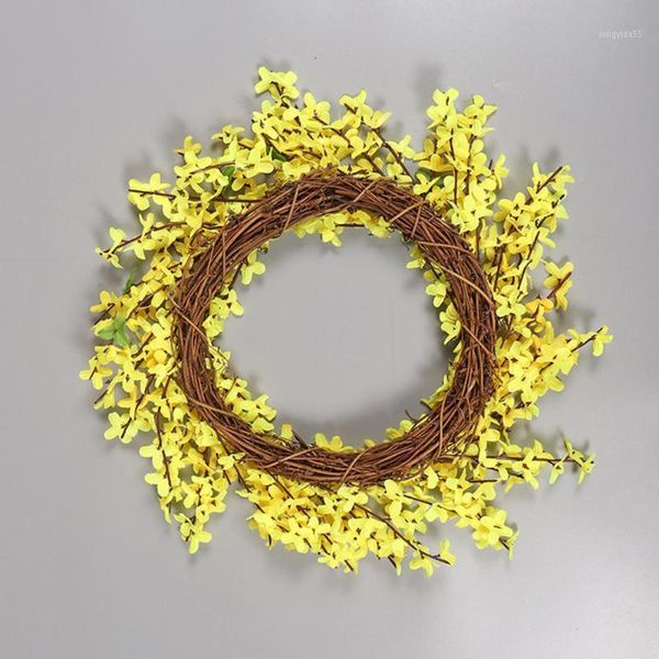 

home creative wreath door hanging artificial flower leaf wreath wall window door hanging home wedding decoration cd1