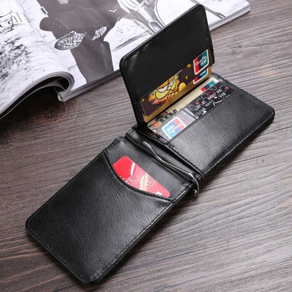 

men's pu bifold coin purse id credit holder short money fashion gentleman wallet card package, Red;black