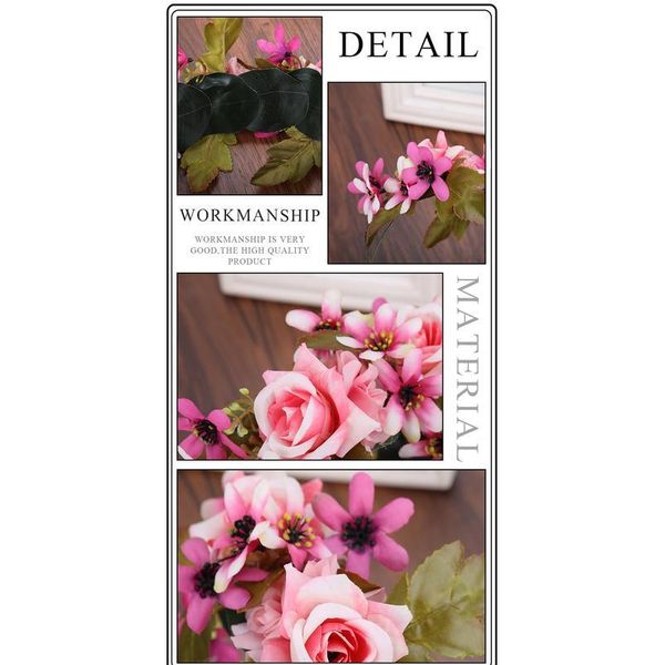 

haimeikang handmade artificial flower women girl princess crown headband wedding bridal fabric floral hair decoratio jllxcp