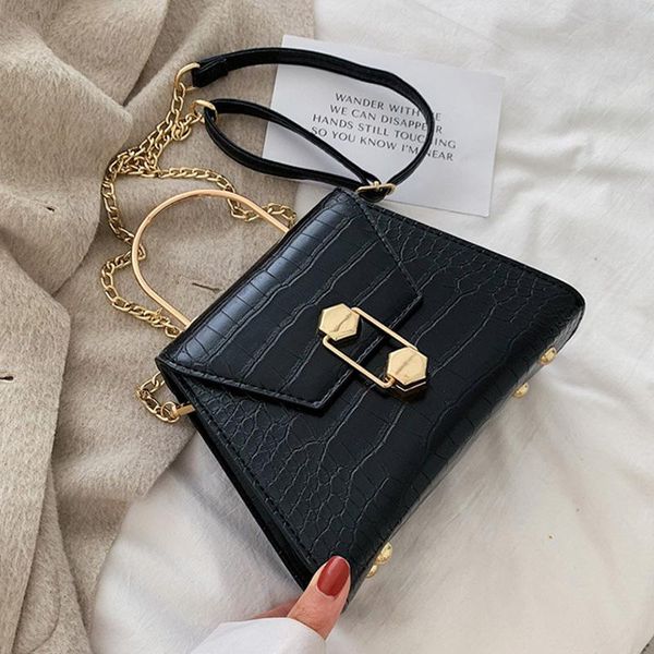

crocodile pattern crossbody bags for women 2021 fashion small brand designer lady shoulder bag luxury handbags sac de luxe femme