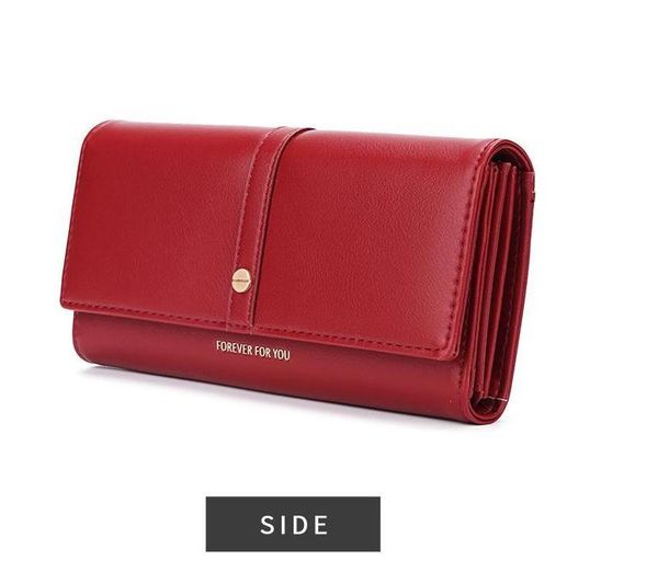 

hbp pu wallet fashion women purse card holder t5696-0161, Red;black