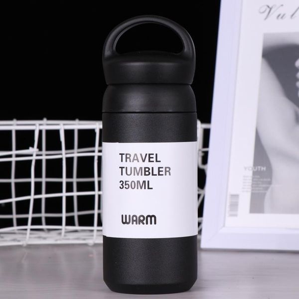 

термосы ручка воды путешествия бутылки изолированный портативный кружки мода 350мл офис 2019 кофейная чашка вакуумная крышка из нержавеющей