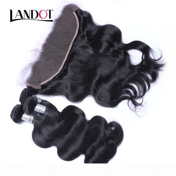 

brazilian peruvian malaysian indian virgin human hair weave 3bundles with lace frontal closure body wave straight loose deep curly remy hair, Black