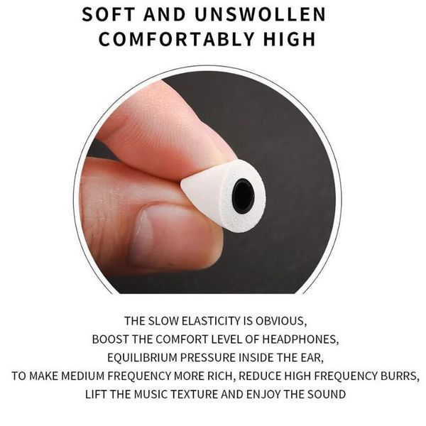 

t200(4mm hole) memory foam earphone caps cover in ear eartips sponge tips ear pads earbuds cups for headset headphone jllfwl