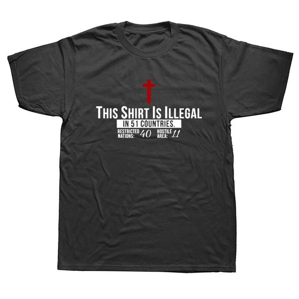 

sport men's funny this shirt is illegal pray t-shirt christian jesus religious faith christ t shirt men hip hop tshirt fashion tee