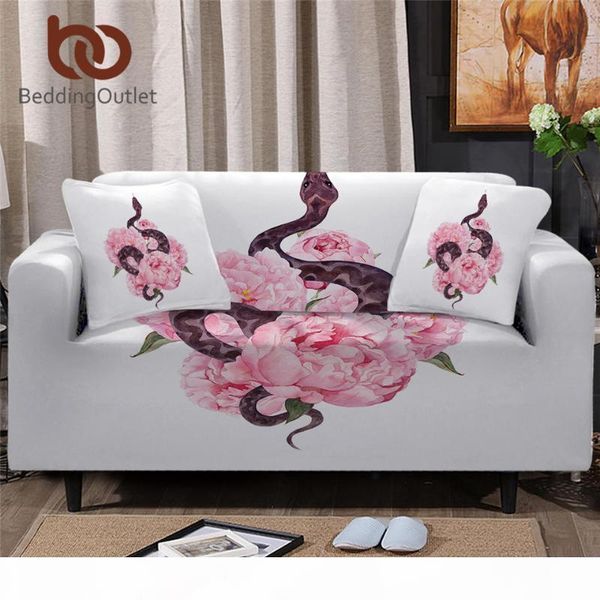 

beddingoutlet pink sofa cover snake stretch couch cover flower armchair watercolor peony floral slipcover 3pcs drop ship