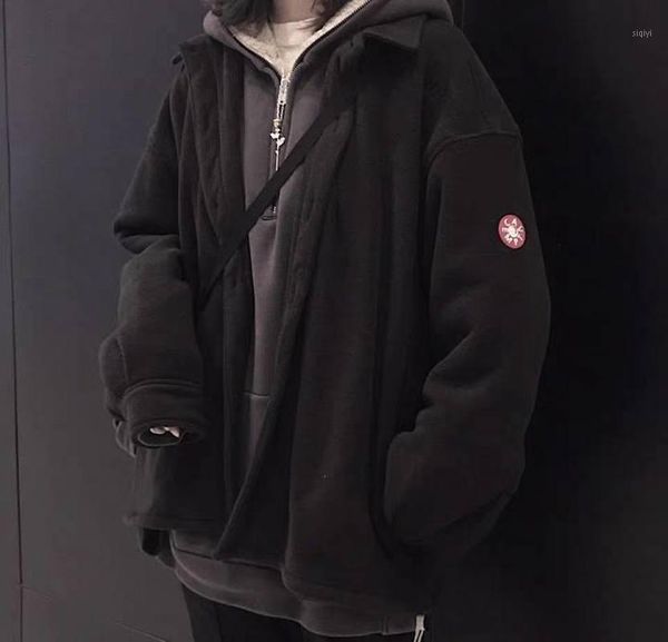 

new cavempt woollen jacket men women woollen coat double faced fieece winter thick warm overcoat cavempt jackets1, Black;brown