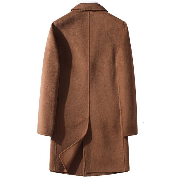 

2021 Mixture Male Wool Winter Fashionable Clothing Lining Men's Warm Woolen Coat WRY9, Black