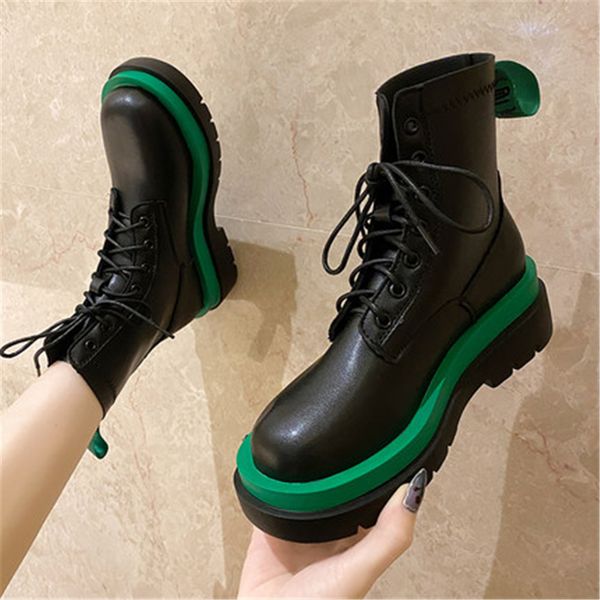 

black 2021 new winter thick leather cross strap shoes women's water boots that 35-40 4mrh