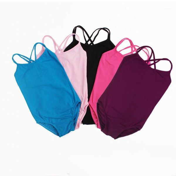 

gymnastics leotard for girls ballet balekids cotton competition sleeveless dance costumes children toddler jumpsuit dancewear1, Black;red