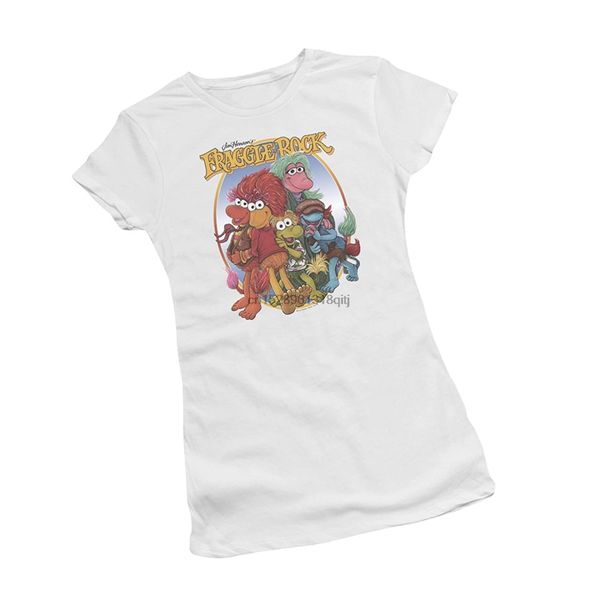 

jim henson group hug - fraggle rock crop sleeve fitted juniors t-shirt sport hooded sweatshirt hoodie