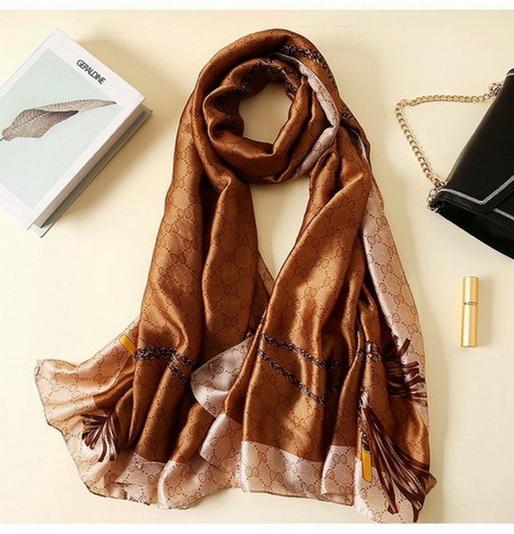 

new silk scarfs letters style retro woman headbands ladies ring brand shawl quality, Blue;gray