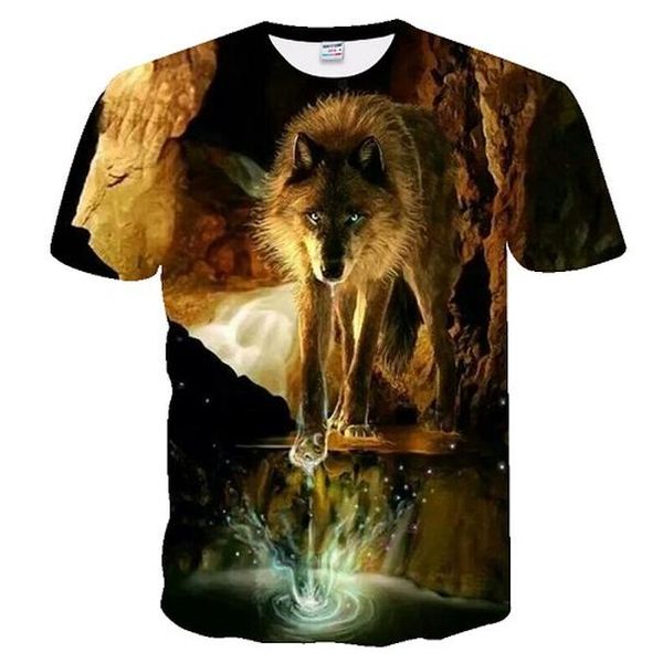 

3d printing wolf t shirt men's personalized t shirt 2019 new summer short sleeved o neck hip hop and t shirt drop boat jllctk ly_bags