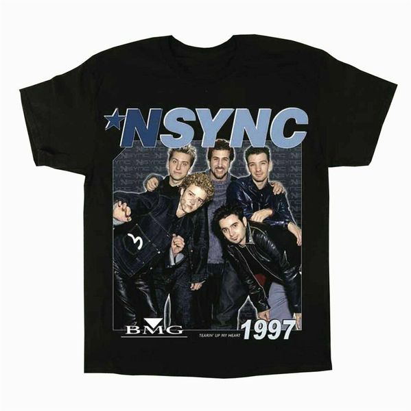 

nsync 1997 homage t-shirt black tee trendy streetwear tee shirt sport hooded sweatshirt hoodie