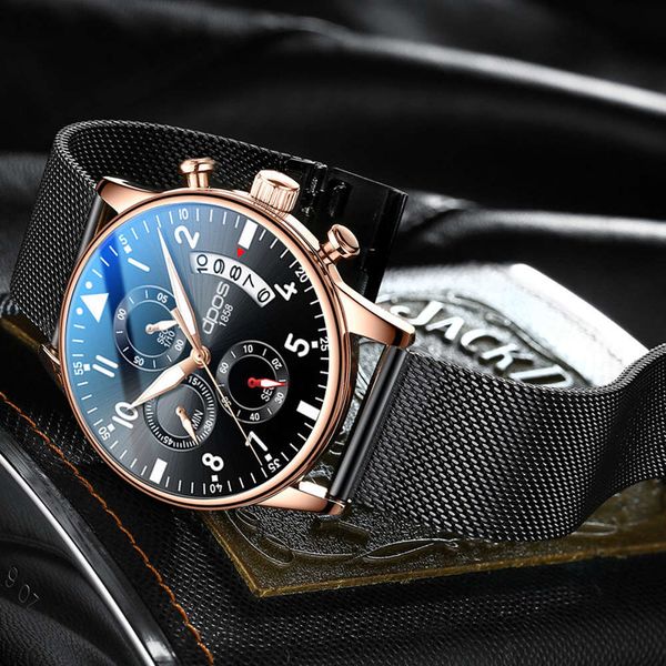 

trend new men's student business watch quartz watch luminous waterproof leisure fine steel mesh belt watch, Slivery;brown