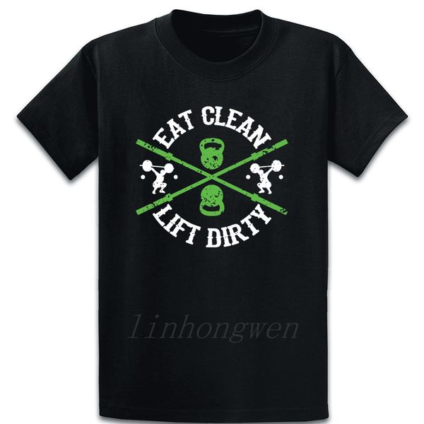 

съешьте чистого лифт грязного cross fit гири штанги смешной фотография customized фотография дизайнер толстовки футболка толстовку