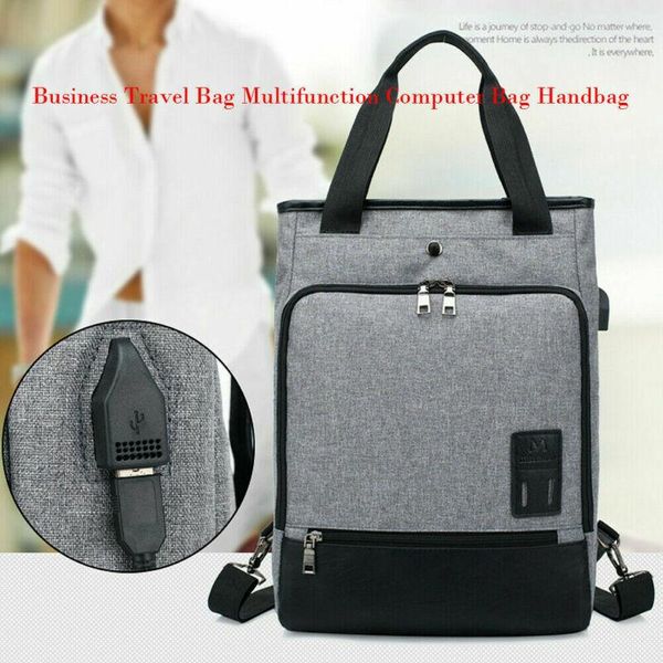 

anti-theft mens women usb charging backpack lapnotebook travel school bag us