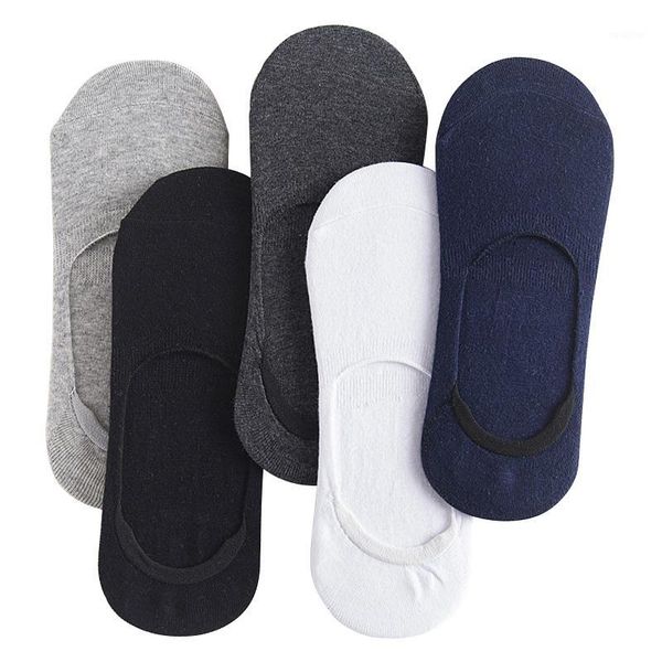 

fashion casual men's boat socks spring and summer solid color light mouth socks non-slip silicone stealth ankle1, Black