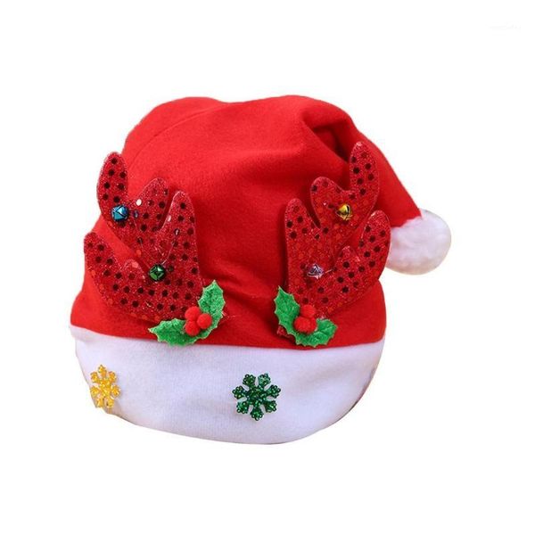 

christmas decorations stylish party elk sequins red, gold, green decoration hat1