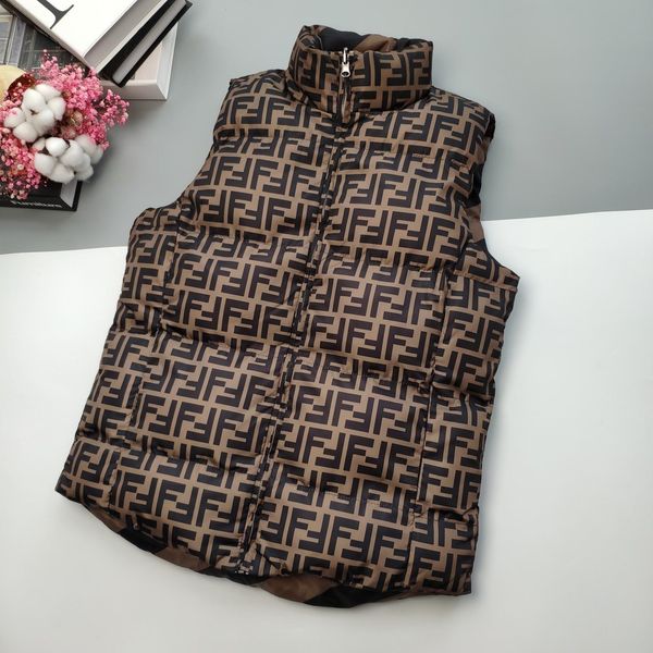 

20aw старинных роскошных брендов мужской дизайнер вниз жилет куртка куртки и след износа с обеих сторон, Black;brown