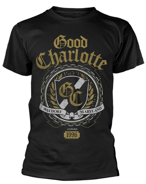 

good charlotte crest t-shirt - neu und offiziell sport hooded sweatshirt hoodie