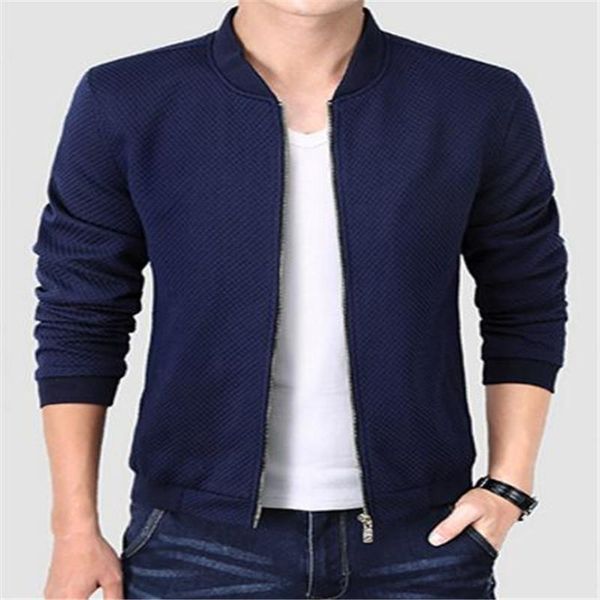 

dark blue m-6xl jacket european style men youth baseball collar thin section casual jacket fashion casual collarless, Black;brown