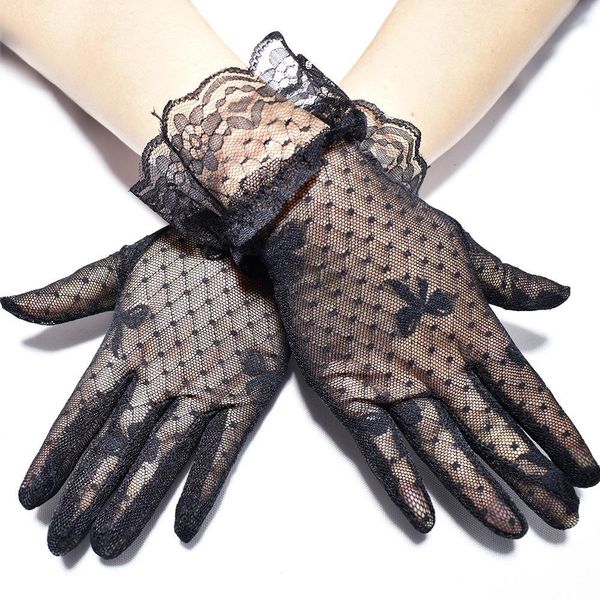 

short ladies etiquette nightclub glove wedding bridal gloves black dance party lace bride gloves st386 h jllgow, White