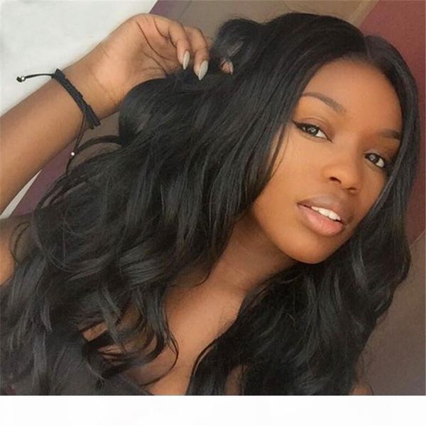 

7a brazilian full lace wig with baby hair body wave wavy wigs glueless lace front human hair wigs for black women bleached knots, Black;brown